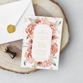 Blush Rose Wedding Gold Folieneinladung