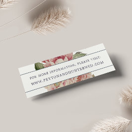 Blush Rose Wedding Website Cards | Mini