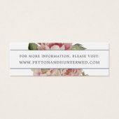 Blush Rose Wedding Website Cards | Mini (Vorderseite)