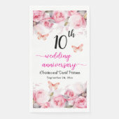 Blush-Rose zum 10. Geburtstag Serviette (Vorderseite)