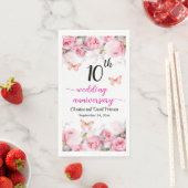 Blush-Rose zum 10. Geburtstag Serviette (Beispiel)