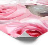 Blush Rose zum 5. Hochzeitstag willkommen Poster (Ecke)