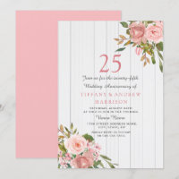 Blush Roségold Weiß 25. Hochzeitstag
