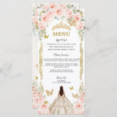 Blush Rosen Floral Champagner Dress Quinceñera Men Programm (Vorne/Hinten)