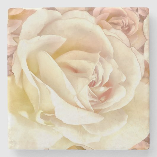 Blush Rosen Melange Steinuntersetzer (Vorderseite)