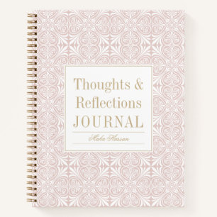 Blush-Rosen-Muster-Journal   Benutzerdefinierter T Notizblock