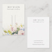 Blush Roses Floral Bunch Hairpin Jewelry Display Visitenkarte (Vorne/Hinten)