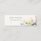 Blush Roses Floral Earring Hoop Loop Stud Display Mini Visitenkarte (Vorderseite)