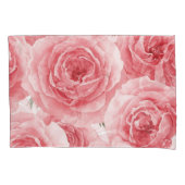 Blush Roses Watercolor Floral Pink Petal Pattern Kissenbezug (Vorderseite)
