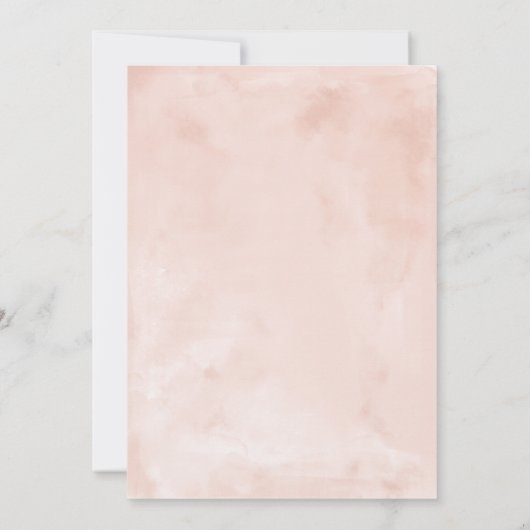 Blush Rote Rose Blumenbrunch Brautparty Einladung (Rückseite)