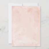 Blush Rote Rose Blumenruhestand Party laden Einladung (Rückseite)