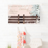 Blush Rustic Baby's Cold Outside Willkommen Banner (Insitu)