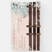 Blush Rustic Baby's Cold Outside Willkommen Banner (Vertikal)