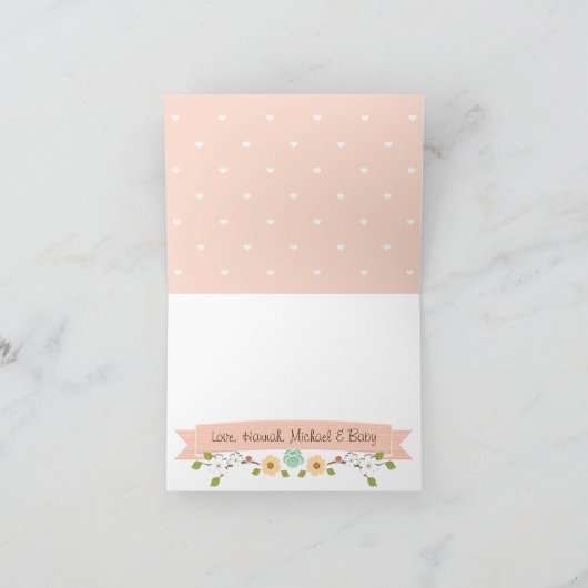BLUSH RUSTIC FLORAL BOHO BABY DANKE (Innenseite)
