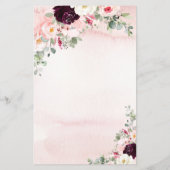 Blush Rustic Garden Wedding Menu (Rückseite)