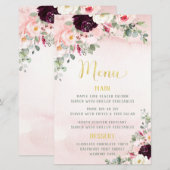 Blush Rustic Garden Wedding Menu (Vorne/Hinten)