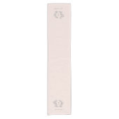 Blush Rustic Monogram ReceptionTable Runner Kurzer Tischläufer (Vorderseite)