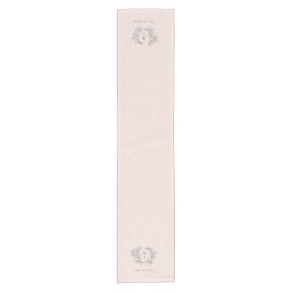 Blush Rustic Monogram ReceptionTable Runner Kurzer Tischläufer