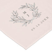 Blush Rustic Monogram ReceptionTable Runner Kurzer Tischläufer (Ecke)
