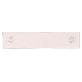 Blush Rustic Monogram ReceptionTable Runner Kurzer Tischläufer (Horizontal)