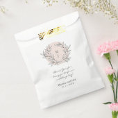 Blush Rustikale Monogram Gastgeschenk Hochzeit Bag Geschenktütchen (Versiegelt)