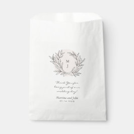 Blush Rustikale Monogram Gastgeschenk Hochzeit Bag Geschenktütchen