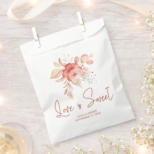 Blush Rustikale Personalisierte Hochzeit Geschenktütchen