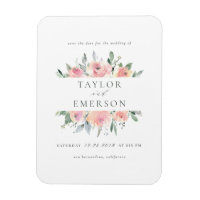 Blush & Sage Aquarell Save the Date Blütenfarbe