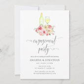 Blush & Sage Blumenverleih Party Weinverkostung Einladung (Vorderseite)