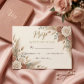 Blush Sage Botanical Elegance RSVP Karte