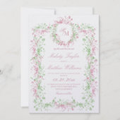 Blush & Sage Delicate French Wedding Einladung (Vorderseite)