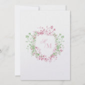 Blush & Sage Delicate French Wedding Einladung (Rückseite)