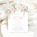 Blush & Sage Elegant Floral 50. Geburtstagsparty Einladung<br><div class="desc">Blush & Sage Elegant Floral 50. Geburtstagsparty Einladung Befolgen Sie unseren Shop für viele weitere Einladungen und Designs</div>