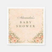 Blush Sage Floral Garden Baby Shower Serviette (Vorderseite)