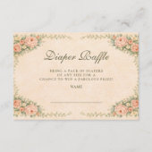 Blush Sage Floral Garden Diapper Raffle Begleitkarte (Vorderseite)