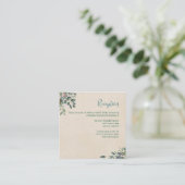Blush Sage Floral Hochzeitsempfang Begleitkarte (Stehend Vorderseite)