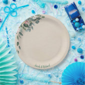 Blush Sage Floral Wedding Pappteller (Party)