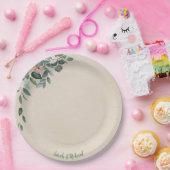 Blush Sage Floral Wedding Pappteller (Party)