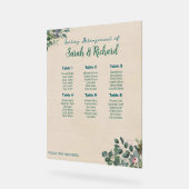 Blush Sage Floral Wedding Seating Chart Acrylschild (Winkel)