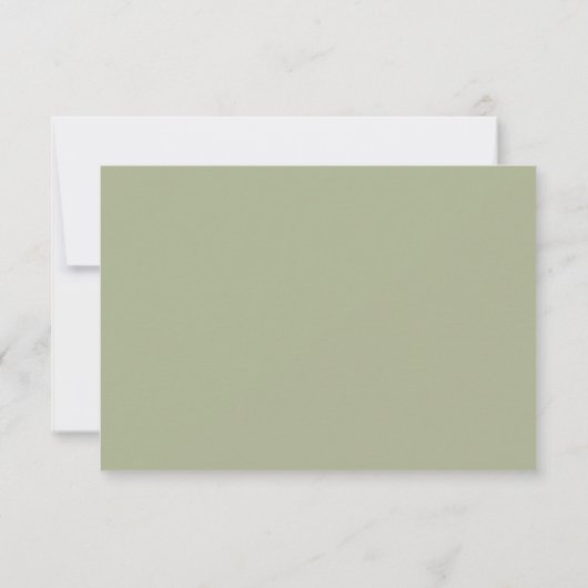 Blush & Sage Green Blume Hochzeit RSVP Card (Rückseite)