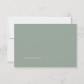 Blush & Sage Green Wedding RSVP Response Card Karte (Rückseite)