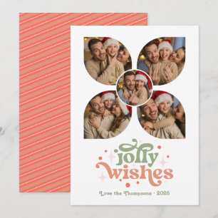Blush & Sage Retro Foto Collage Weihnachten