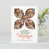 Blush & Sage Retro Foto Collage Weihnachten (Stehend Vorderseite)