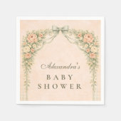 Blush Sage Rose Arch Baby Shower Serviette (Vorderseite)