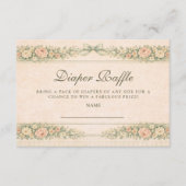 Blush Sage Rose Arch Diapper Raffle Begleitkarte (Vorderseite)