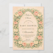 Blush Sage Rose Garden Baby Shower Einladung (Vorderseite)