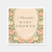 Blush Sage Rose Garden Baby Shower Serviette (Vorderseite)