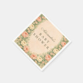 Blush Sage Rose Garden Baby Shower Serviette (Ecke)