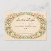 Blush Sage Rose Garden Diapper Raffle Begleitkarte (Vorderseite)