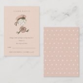 Blush Sailor Nautical Diaper Raffle Baby Dusche Begleitkarte (Vorne/Hinten)